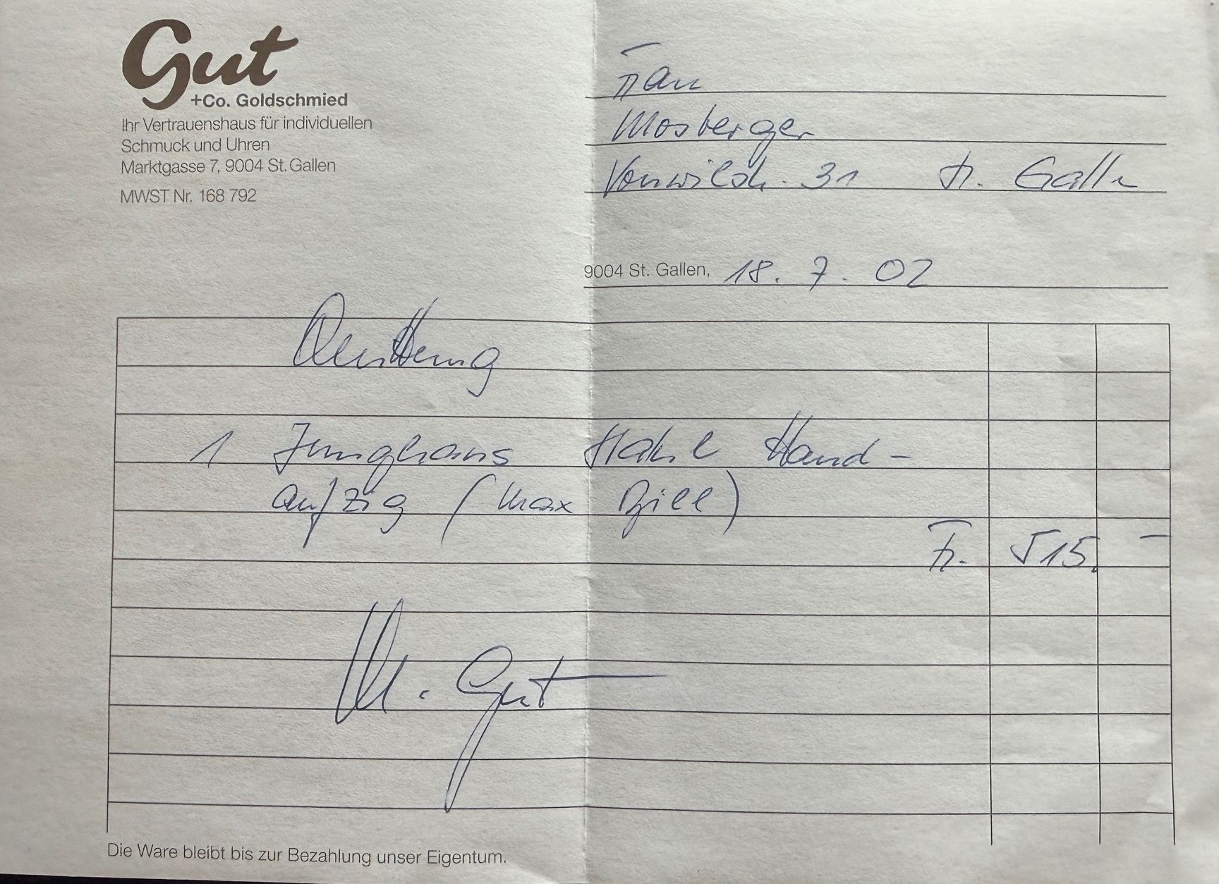 Junghans Uhren: Junghans Armbanduhr Max Bill design, Handaufzug – Gebraucht aus Buchs SG von Laurenzia2 3