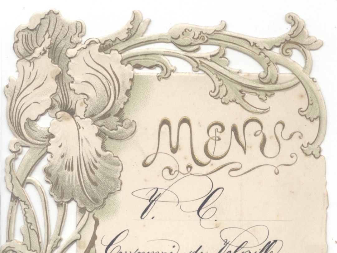 Cartoline: Menu / Speisekarte  - Jugendstil - 1902 – Usato da Biel/Bienne venduto da 07helios032 1
