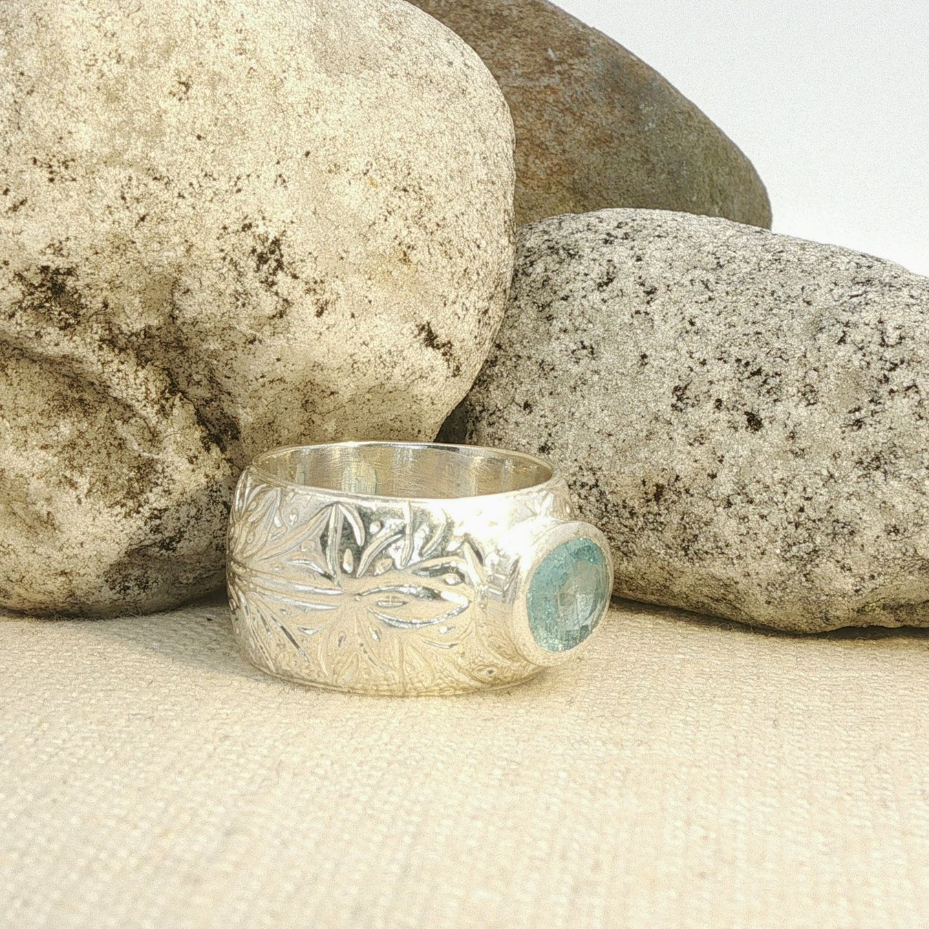 Olga Ribler Anelli: Aquamarin Ring - Sterling Silber 925 - Grösse 56 – Nuovo (secondo la descrizione) da Luzern venduto da Schmuckoutlet 1