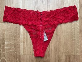 Victoria’s Secret Lace Up Thong M NEW