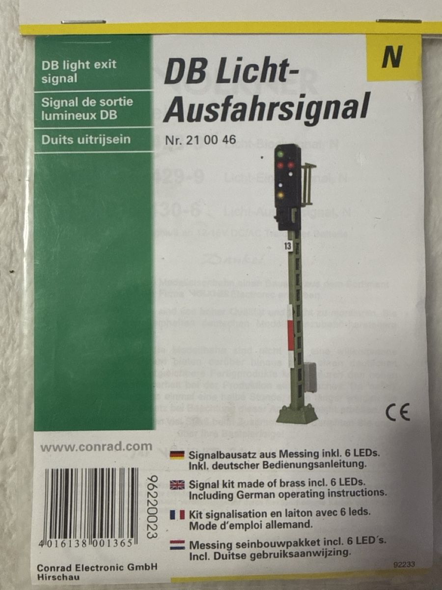 Trains électriques: DB Licht-Ausfahrsignal, ungeöffnet. – Neuf avec emballage d'origine à Basel par sam_7gsy 1