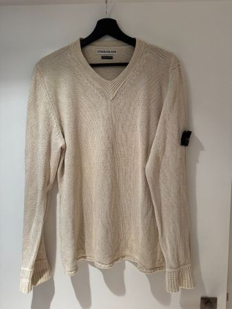 Pull Vintage Stone Island 100% Soie - L (Année 2000)