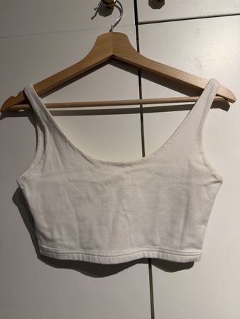 Top Brandy Melville court blanc - cotton - S