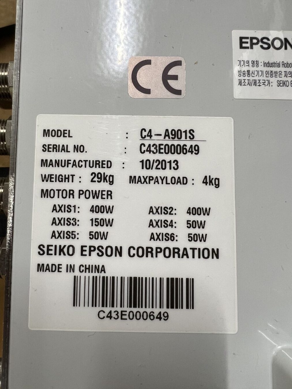 Alle Werkzeuge: Roboter Epson C4-A901S inkl. RC700 Steue – Gebraucht aus Zuchwil von dragosmd-maschinen 9