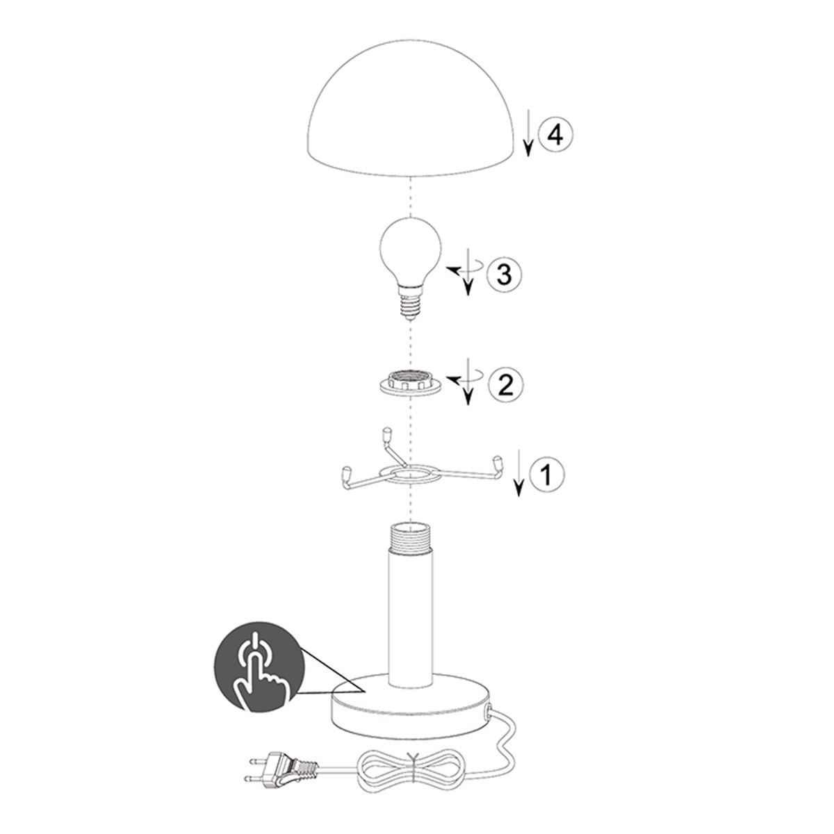 Lampade: Tischleuchte, Glasschirm, 21 cm Höhe – Nuovo (secondo la descrizione) da Kreuzlingen venduto da Smart-Light 5