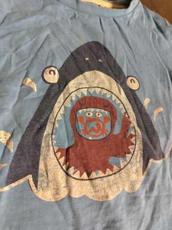 Witziges Hai-TShirt, Gr. 98 100% Baumwolle
