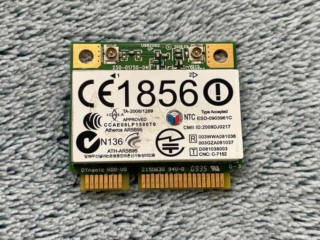 Notebook: WIFI Card ATH-AR5B95 – Usato da MAGDEN venduto da GoldenEagle2020