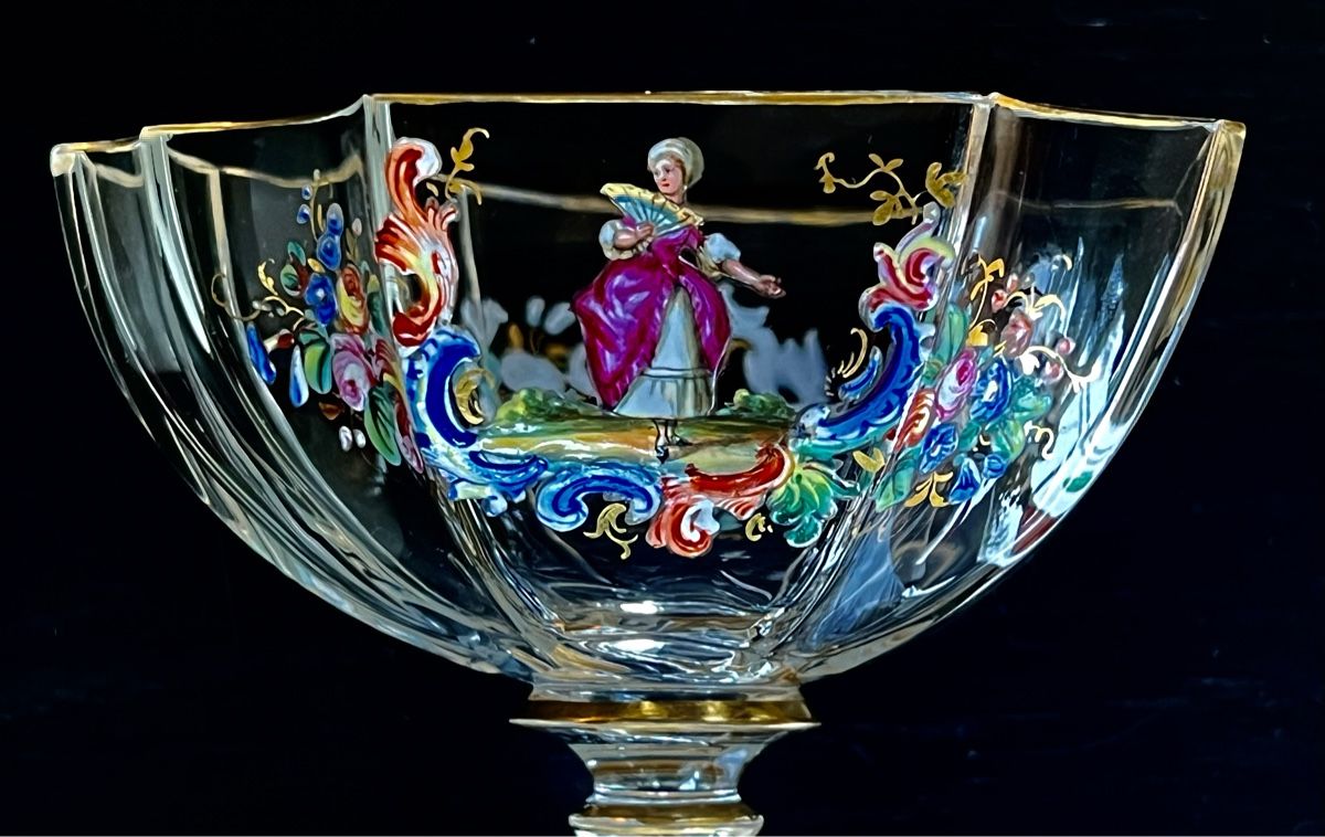 Bicchieri: Antikes Glas, handbemalt, Golddekoriert – Usato da Arboldswil venduto da psp_cjt9 1