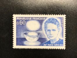Frankreich 1967 0.6 F Marie Curie Nobelpreis 1911 Chemie pfr