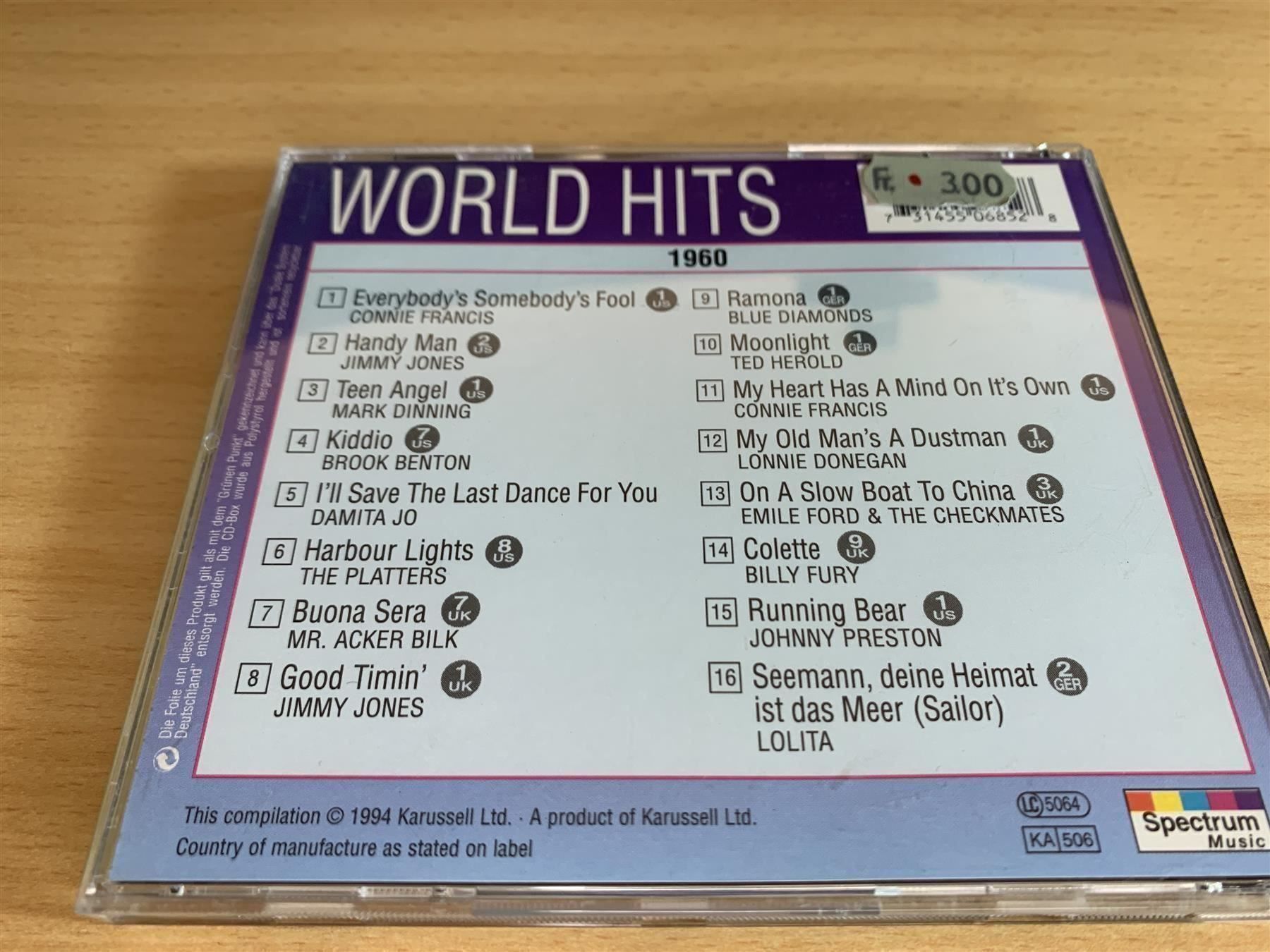 CD: World Hits 1960 – Usato da Rikon im Tösstal venduto da Alpenmutz 1
