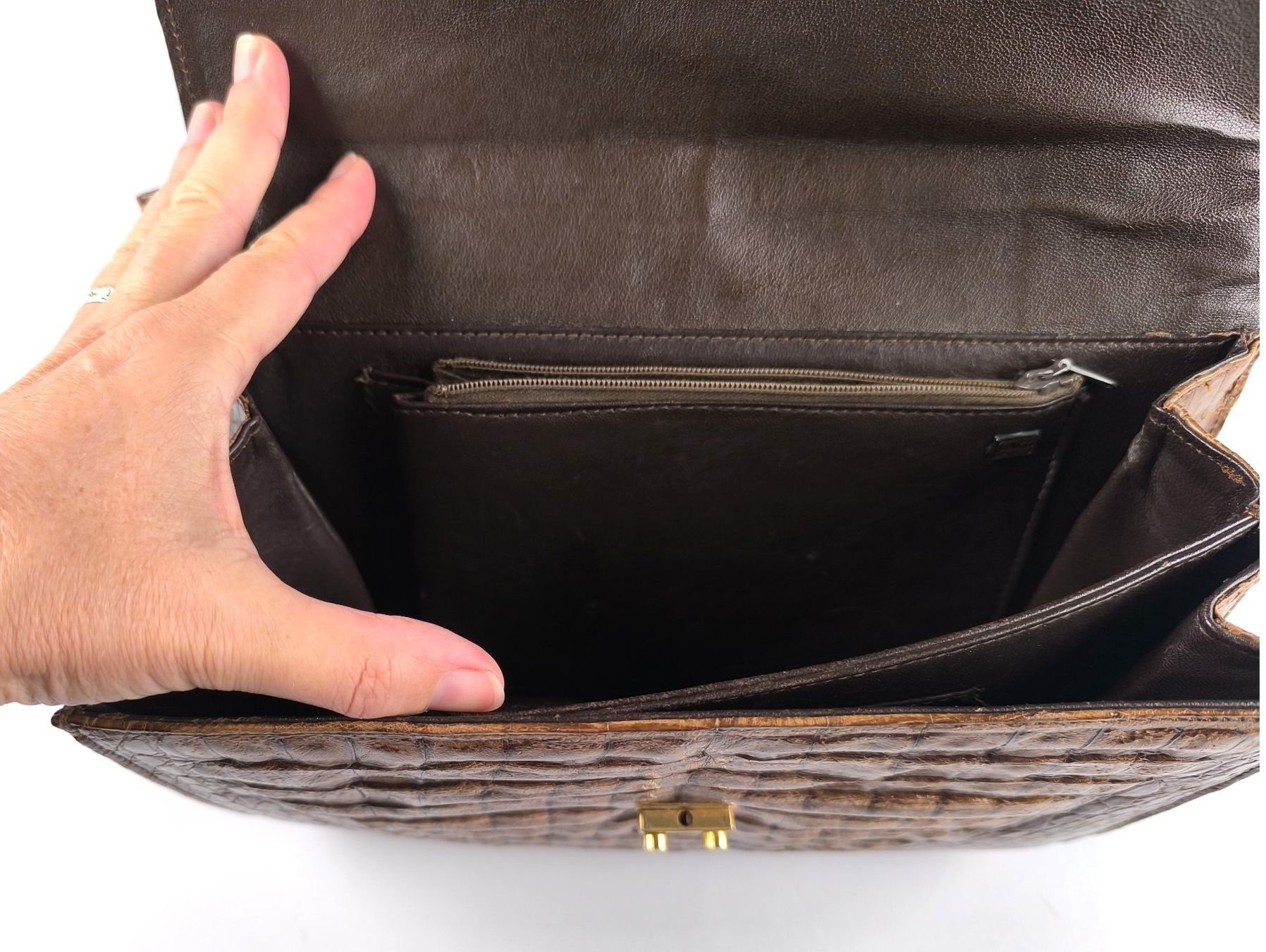 Taschen für Damen: Handtasche echtes Krokodilleder – Gebraucht aus Rüti ZH von Restwert_Rueti_ZH 2