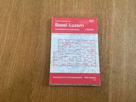 Landeskarte Basel-Luzern 1:100000 von 1982,