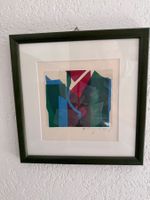 Abstraktes Kunstwerk gerahmt signiert Franz K. Opitz