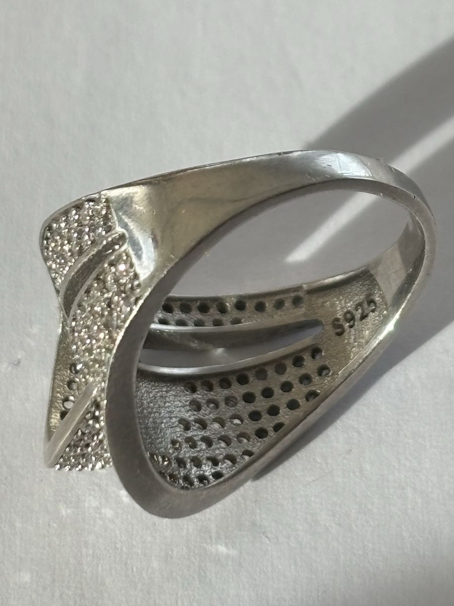 Ringe: Silberring S925 mit Zirkonia , Grösse 17,5 – Gebraucht aus Langnau am Albis von flusspflege 4