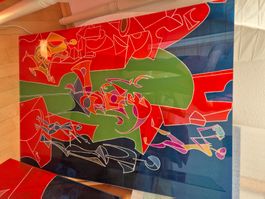 Kunstvolles Bild auf Plexiglas, polarisierend, 90cmx69cm