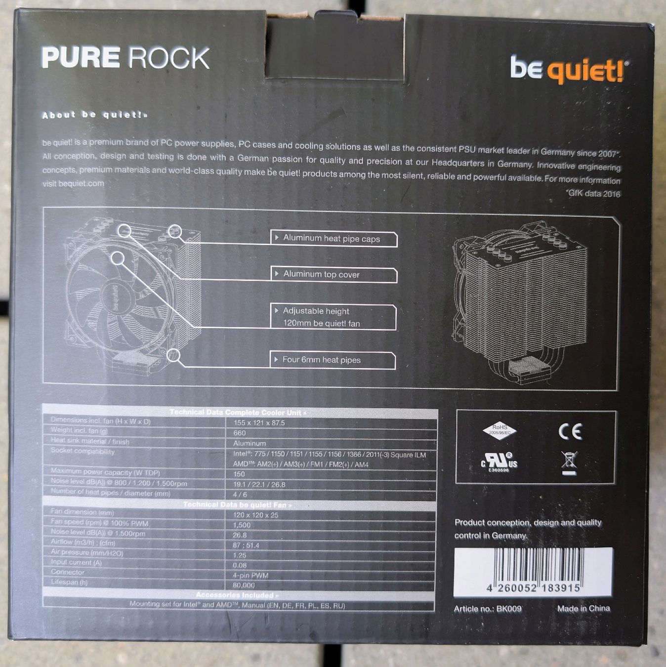 beQuiet! Custodie: be quiet Pure Rock CPU Cooler 150W TDP New – Usato da Zürich venduto da hanso-foundation 1