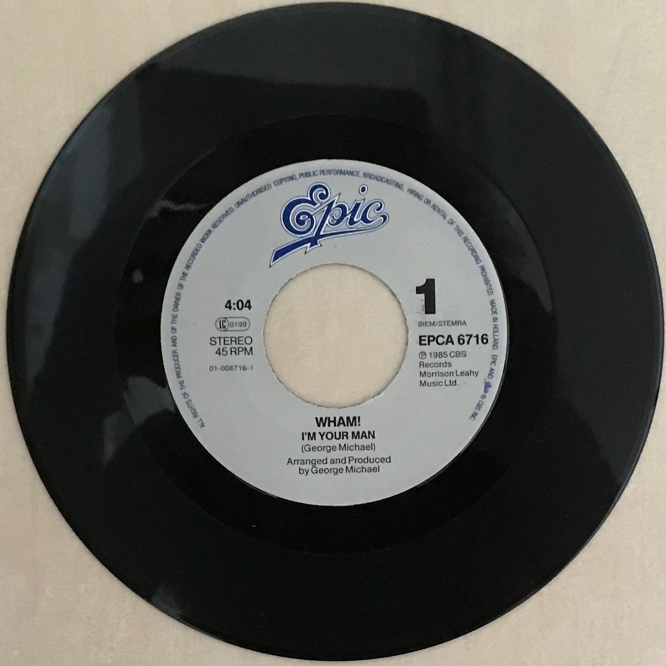 Dischi in vinile: WHAM ! - I'M YOUR MAN – Usato da Bussigny venduto da vinyl-pas-cher 2
