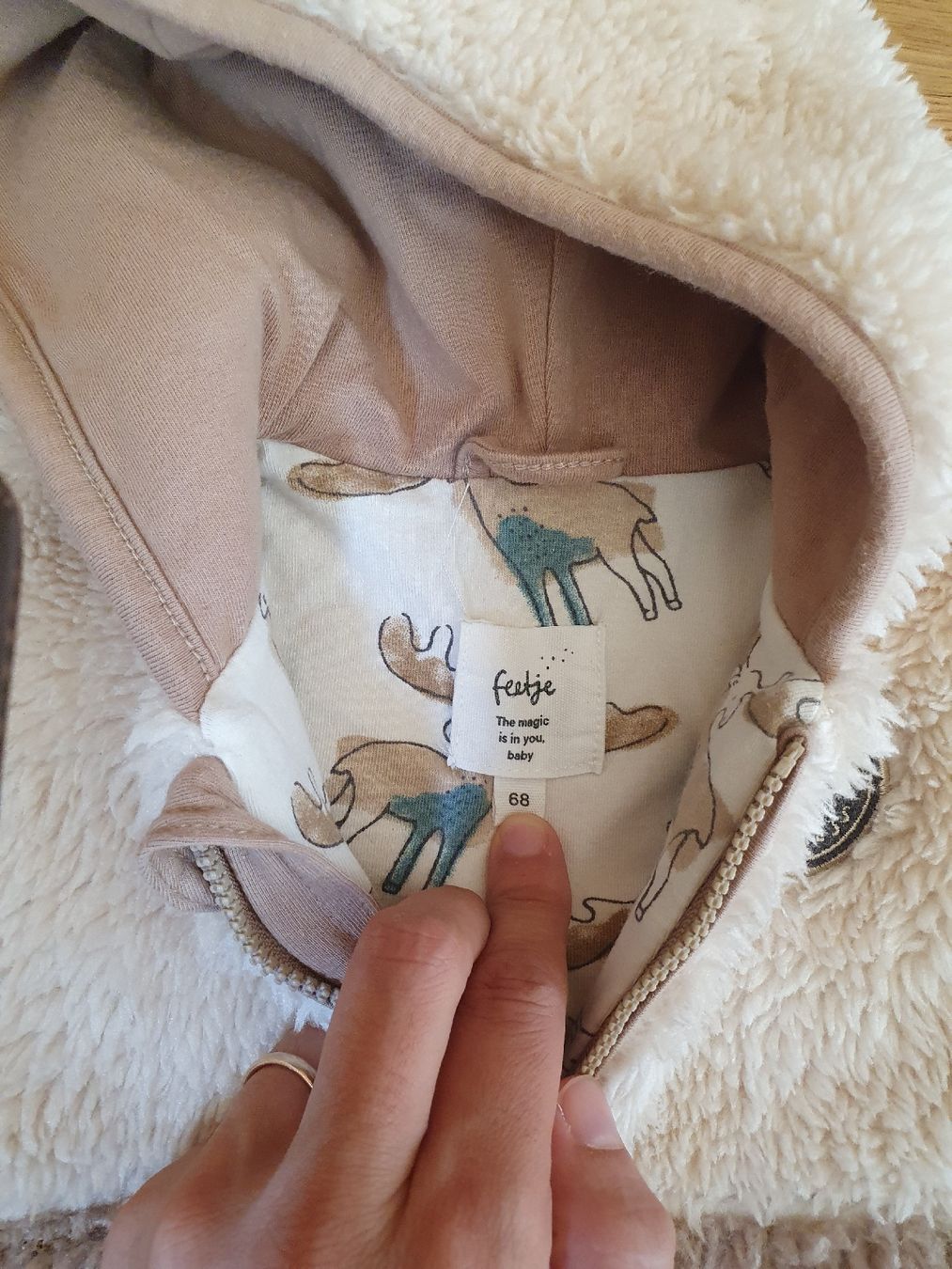 Jacken & Mäntel: Teddy Jacket with Hood beige brown size 68 – Gebraucht aus Sirnach von eftix 1