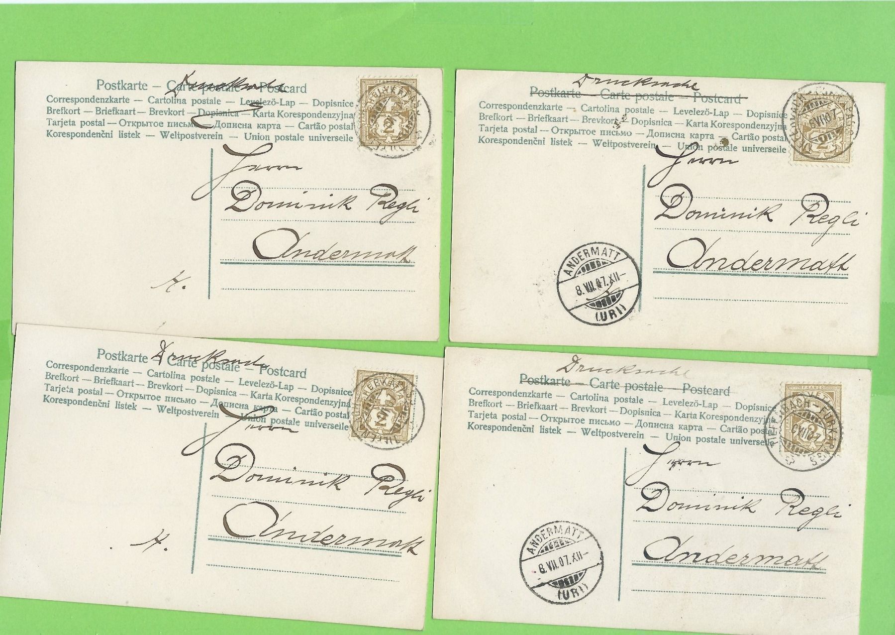 Cartoline postali: Mädchen, 4 AK – Usato da Zürich venduto da t24_de 1