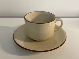 Rössler - Kaffeetasse mit Unterteller claire
