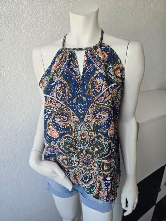 Top Bohème Bleu  T-M neuf