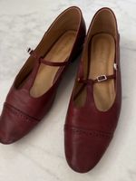 Damen Ballerinas Handmade rotbraun.  Grösse 39  schmal