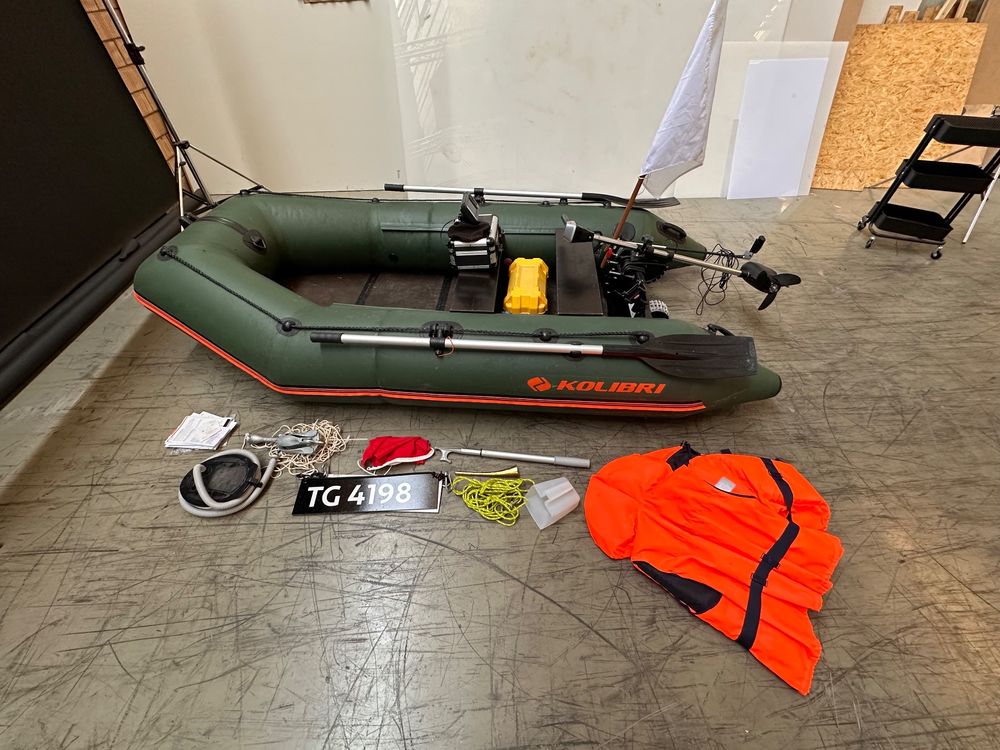 Aufblasbares Schlauchboot 145x91 Cm - Tragbares PVC Boot Für See & Fluss