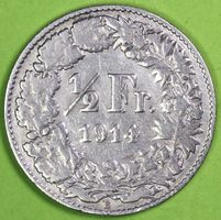 1914 / FR. 0.50 - MÜNZE, natürlich noch in SILBER
