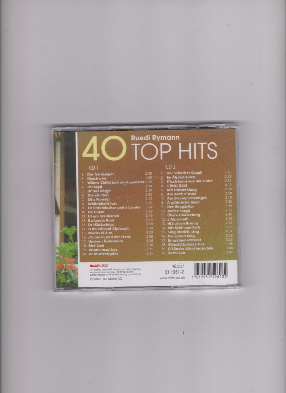 CDs: DCD Ruedi Rymann 40 TOP HITS – Gebraucht aus Bex von Canouille 1