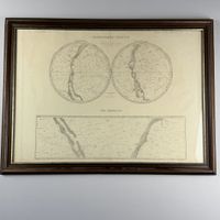 Grand planisphère céleste ancien École Polytechnique 78x58