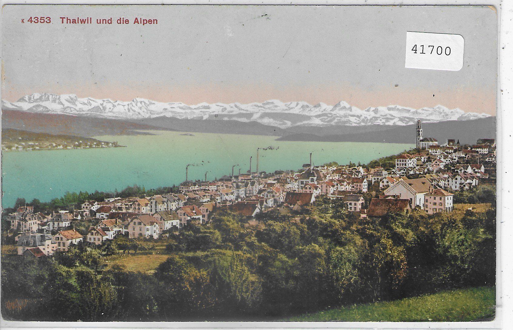 Cartoline postali: Thalwil und die Alpen - Litho – Usato da Ettingen venduto da Kartenplanet