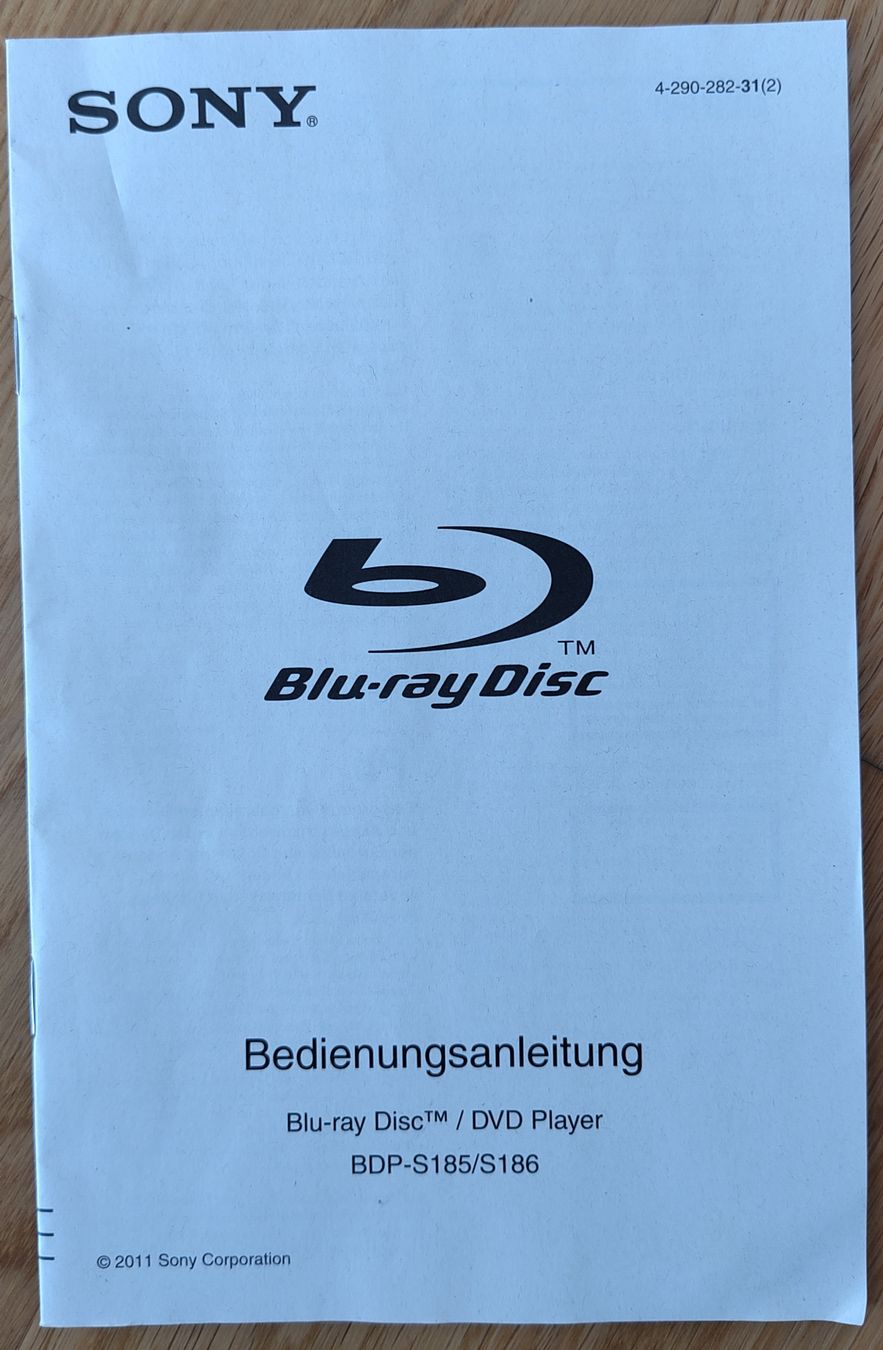 Sony Audio- & Mediensysteme: Blue-ray / DVD Player von Sony – Gebraucht aus Luzern von felixet 5
