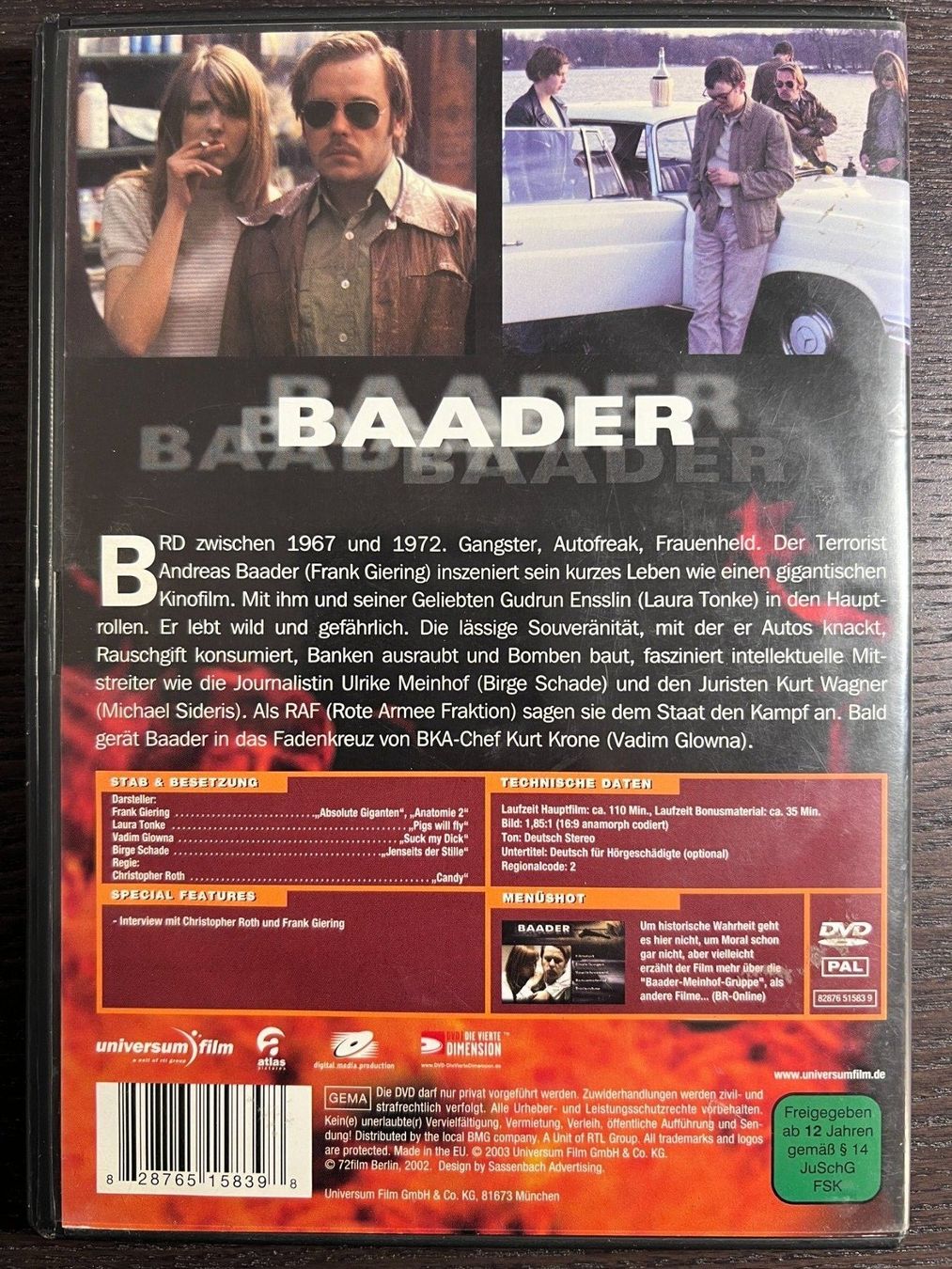 Tutti i DVDs: Baader – Usato da Zürich venduto da FilmFreunde 1