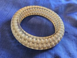 Vintage trendiger 70er Lucite Plexiglas Armreif mit Perlchen