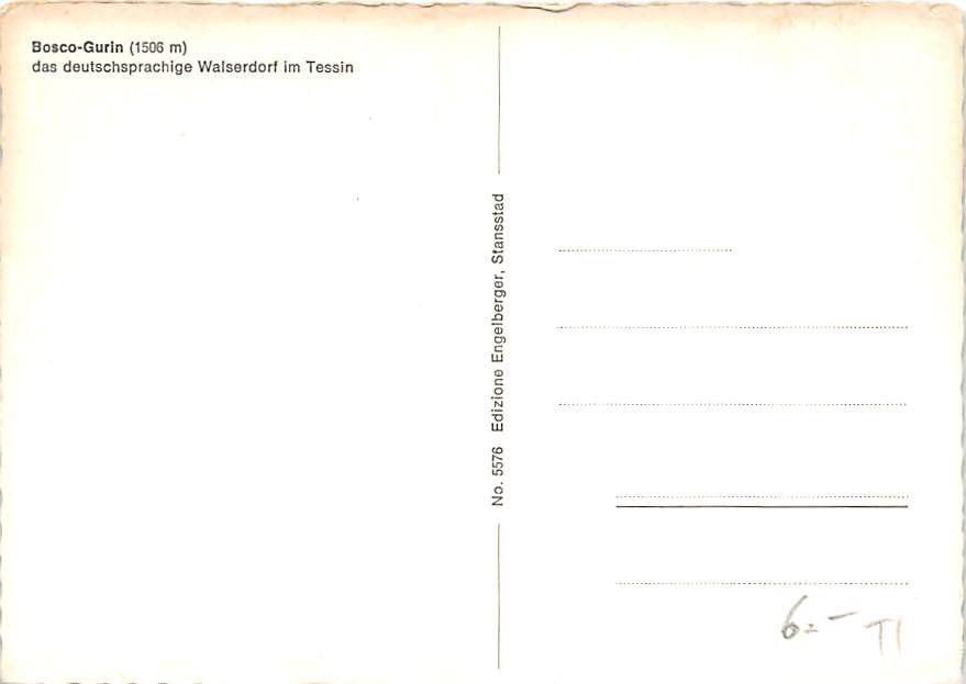Cartes postales: TI - Bosco Gurin – D'occasion à Ottikon b.Kemptth. par Neptun1974 1