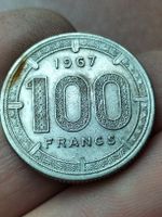 Münze 100 Francs 1967 Äquatorialafrika guter Zustand