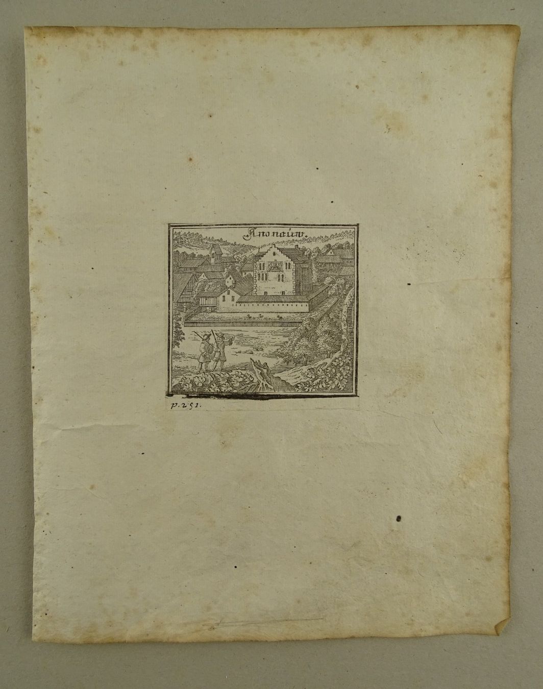 Stiche: KNONAU, KUPFERSTICH, BLUNTSCHLI 1742 – Gebraucht aus Grüningen von Kartensammler 1