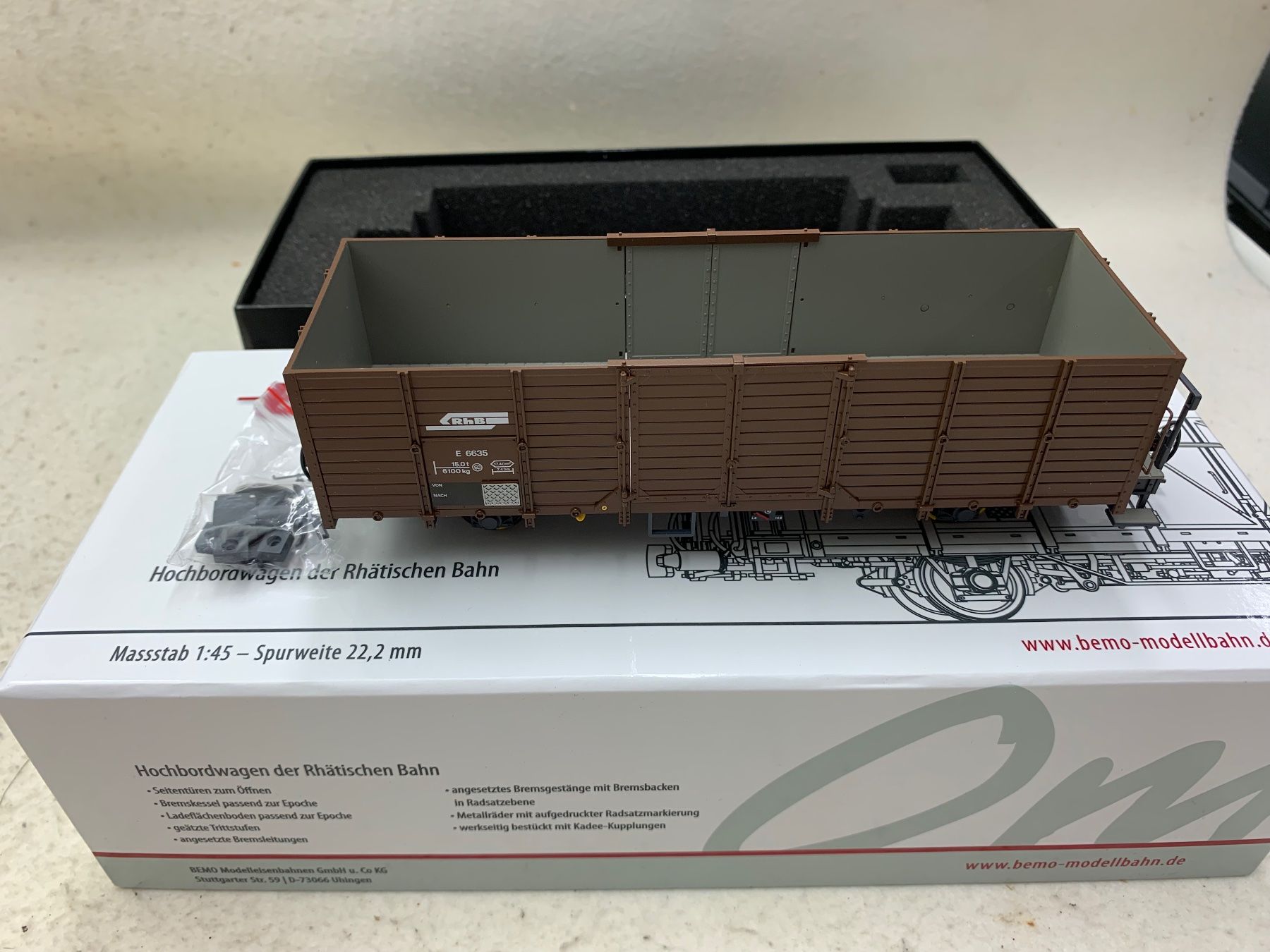 Bemo Modelleisenbahnen: Bemo Spur 0m, Hochbordwagen der RhB – Neu (gemäss Beschreibung) aus Rotkreuz von futoo 2