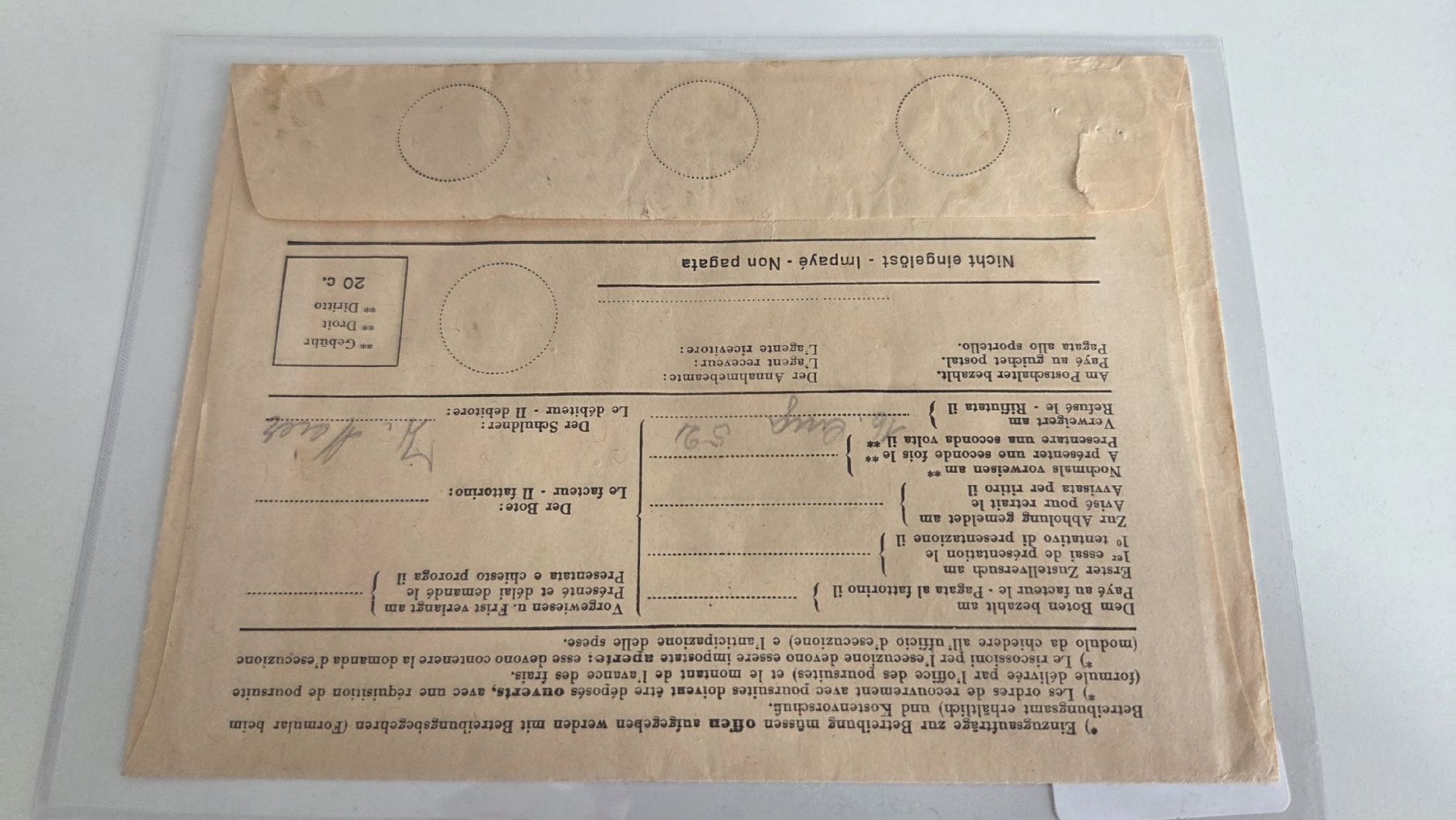 Tutti i francobolli: 1952 Postmandat – Usato da Arni AG venduto da Moth68 1