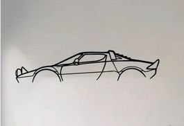 Vintage Metall Kunstrahmen Lancia Stratos 50cm