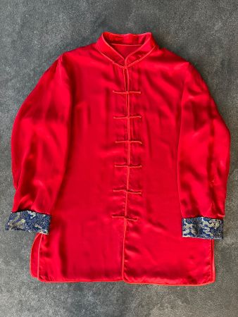 Herren chinesisches Tang-Anzug Top - Größe L