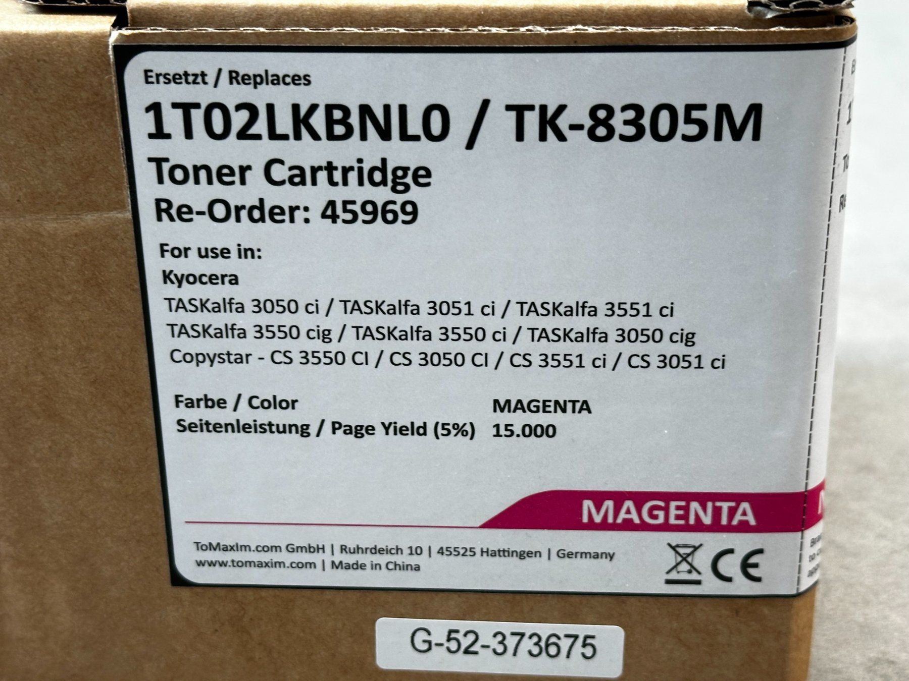 Kyocera Cartucce per stampanti & toner: TK-8305 M/K/C/Y – Usato da Oberriet SG venduto da klva00 6