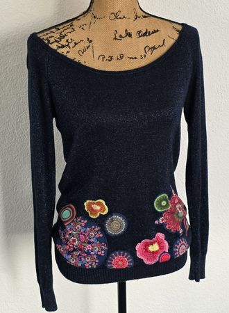 Desigual Pullover, dunkelblau, Gr. S/, wie neu,Top Zustand!