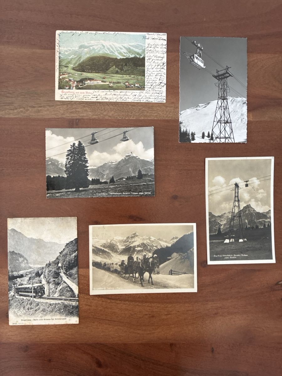 Cartoline postali: 6 Ansichtskarten Schweiz von Engelberg OW – Usato da Oftringen venduto da Cla.vD.74