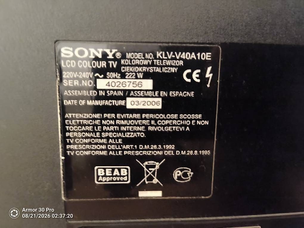Televisori: TV Sony Bravia 40"  – Usato da La Roche FR venduto da zan_29yx 1