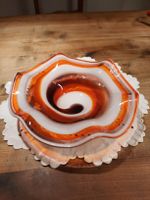 wunderschöne, gewellte GLAS-SCHALE MURANO