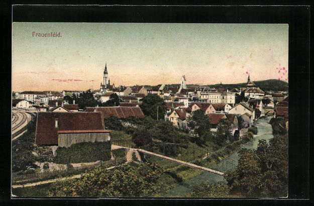 Cartoline postali: AK Frauenfeld, Totalansicht – Usato da Berlin venduto da bartko-reher