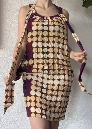 Marni For H&M ❤️ Mehrfarbiges Seidenkleid 100% SEIDE