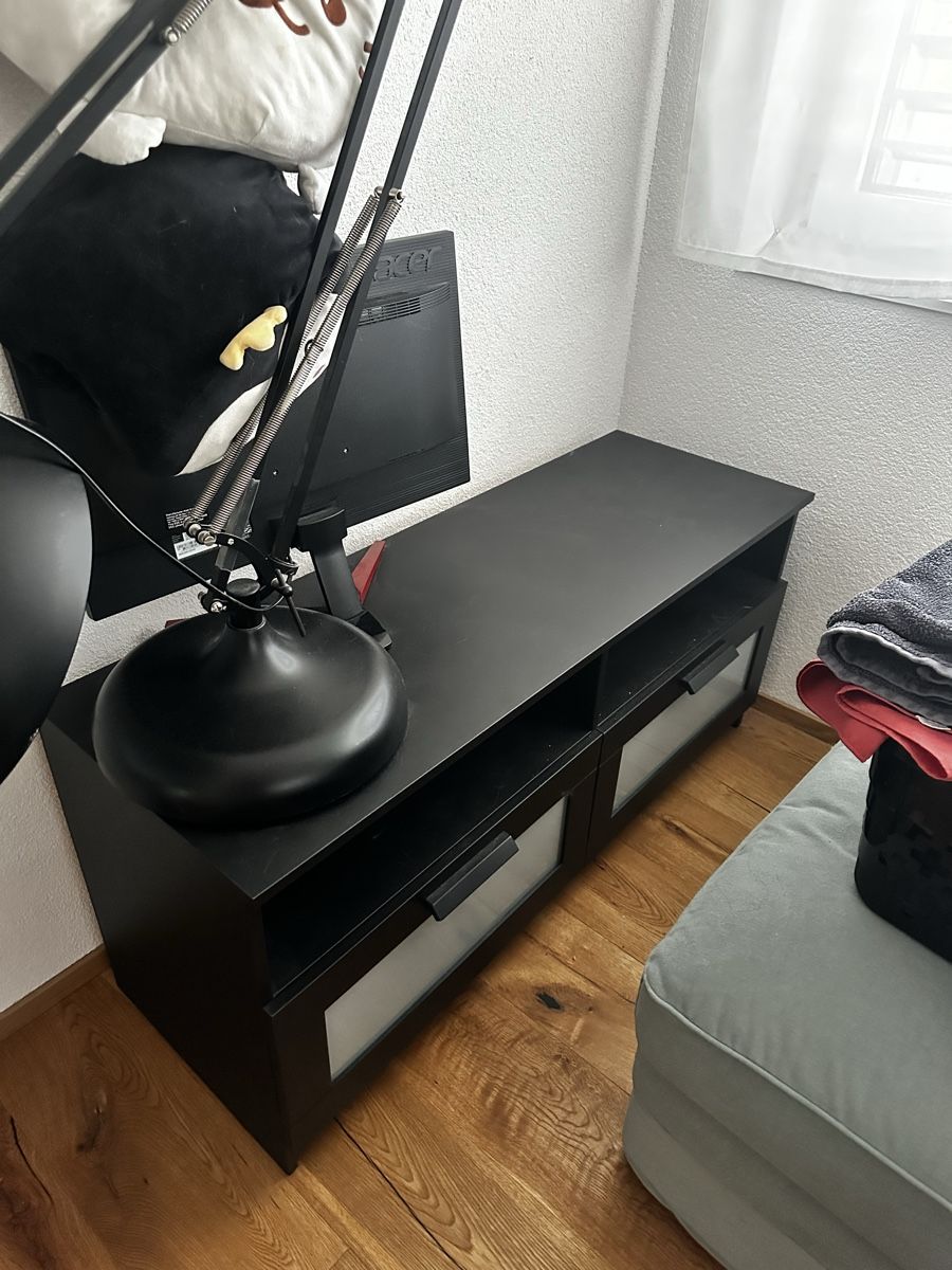 Meubles TV: TV Stand Black 2 Drawers Storage Unit – D'occasion à Zäziwil par Schafi98