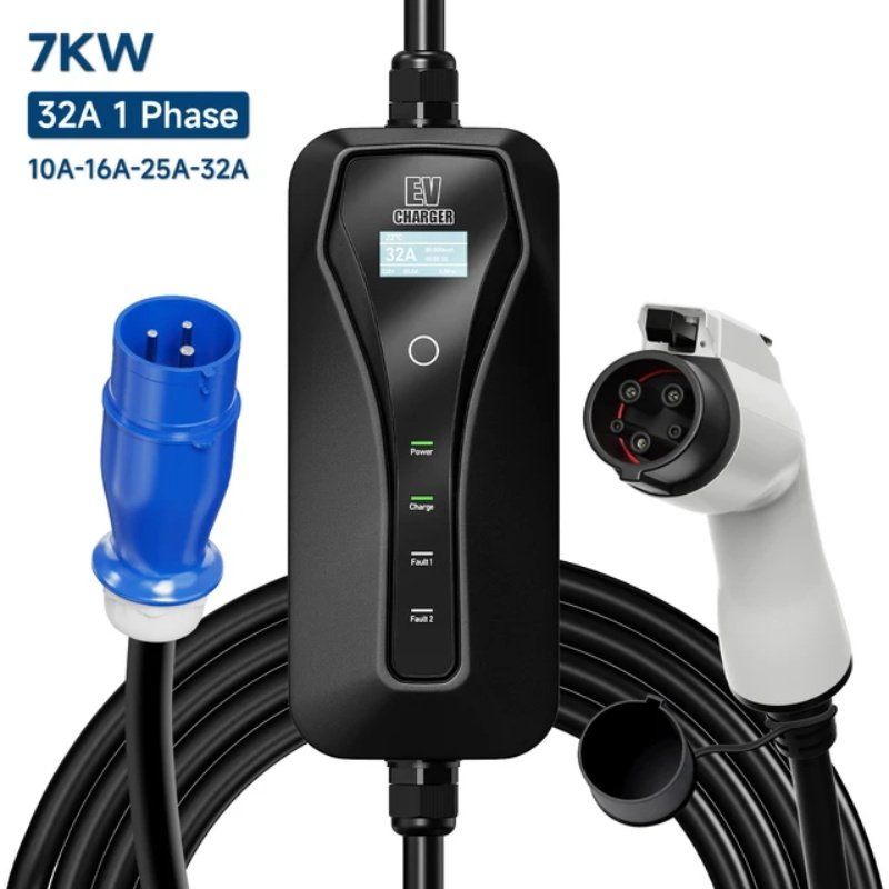 Caricabatterie: 7KW 32A E-Auto Tragbare EV-Ladekabel 32A J1772 Typ 1 – Nuovo e nell'imballaggio originale da Malans GR venduto da BUYBEST-Schweiz